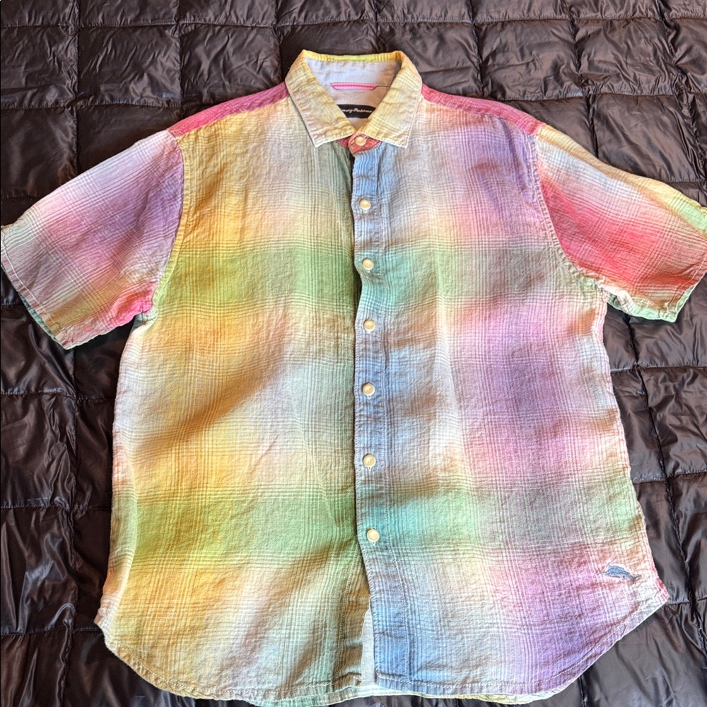 Tommy Bahama Pastel Multicolor Button Down Shirt M